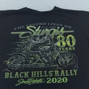 Sturgis Black Hills Rally Shirt Mens Large 80 Years 2020 South Dakota Biker